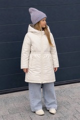 Пальто демисезонное для девочки "HN-9" ваниль