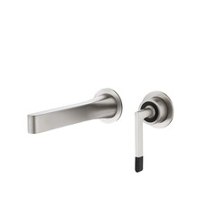 Boheme 165-NB Смеситель Boheme Duo для раковины из стены 2х-позиционный NICKEL BRUSH фото