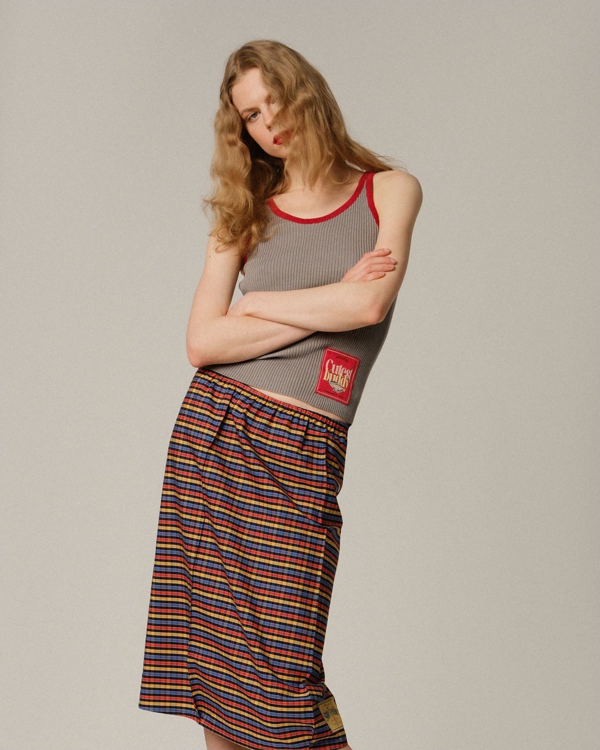 Юбка миди на резинке