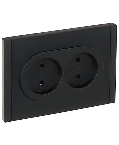 FORTE&PIANO Роз. 2-я без з/к с з/ш б/к 10А FP125 чер. IEK