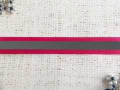 Лента-стропа светоотражающая, ш. 2 см, фуксия