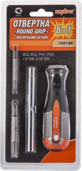 Ombra 750106 Отвертка стержневая 6 в 1 ROUND GRIP 1/4