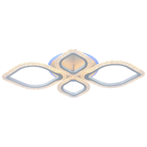 Светодиодная люстра 8018/2+2 WHT 76W+7W RGB