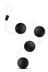 Черные анальные шарики Pleasure Balls - 38,1 см. - 