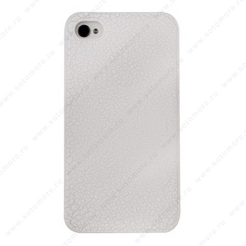Накладка для iPhone 4s/ 4 в виде шпаклевки белая