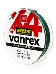 Плетеный шнур LUCKY JOHN Vanrex BBS X4 BRAID Moss Green 125 м - 0,32 мм