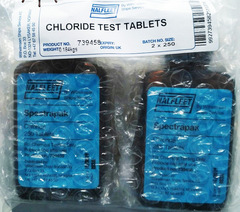 SPECTRAPAK Chloride test tablets - хлоридный тест реагент - таблетки 250 шт