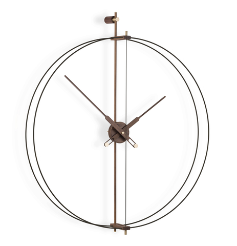 Часы Nomon BARCELONA PREMIUM BLACK WALNUT (основание - фиберглас и орех/стрелки - орех/центр - орех). D=90см, H=103см