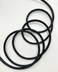 Шнур из экокожи, цвет: чёрный, ширина 5мм