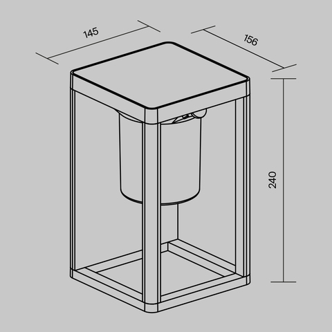 Уличный настенный светодиодный светильник Maytoni Shatter OSL457WL-L2GF3K