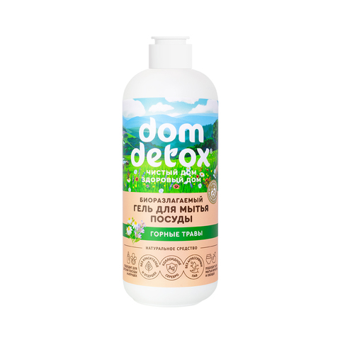 Гель для мытья посуды Горные травы Dom Detox 500 мл | Дом Природы