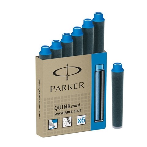 Картридж с чернилами Parker Quink MINI Z17, Washable Blue (S0767240)