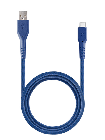 Кабель EnergEA FibraTough / Type-C USB-A 480Mbps 5A синий 1.5м