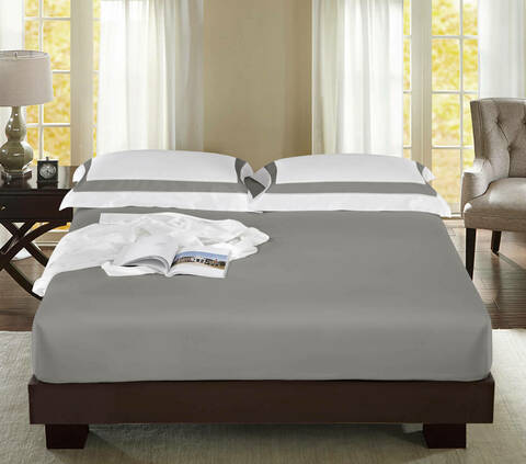 Простыня на резинке 180х200 Sharmes графитовый