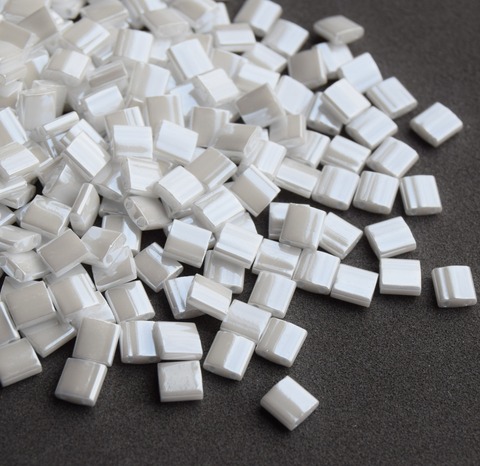 TL-0420 Бисер Миюки тила/Miyuki Tila White Pearl Ceylon