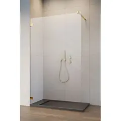 Radaway 1012145-09-01 Душевое ограждение Essenza Pro 8 Gold Walk-In 145*200 прозрачное 8 мм золото фото