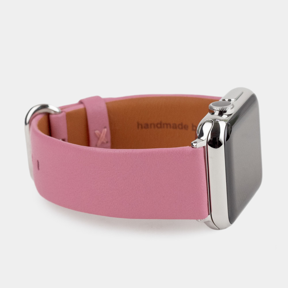 Ремешок для Apple Watch 44/45мм ST Classic из натуральной кожи теленка, розового цвета