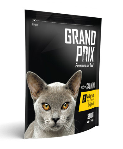 Grand Prix Adult Original сухой корм для кошек с лососем 0,3 кг