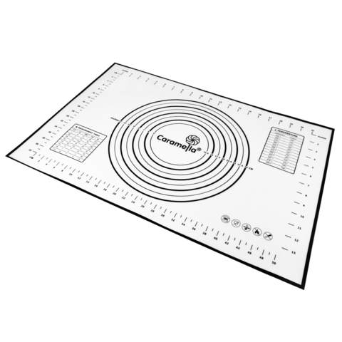 Коврик силиконовый армированный гладкий с разметкой, 60*40 см