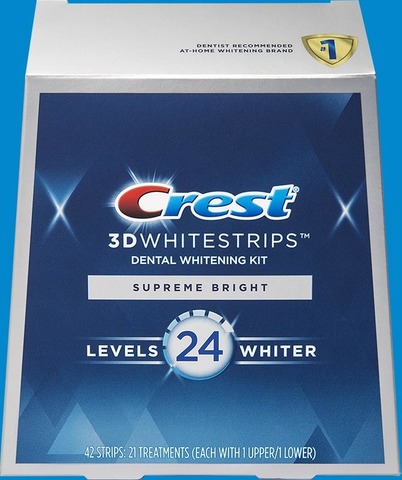Отбеливающие полоски Crest 3D Whitestrips Supreme Bright