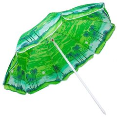 Зонт пляжный 160 см, с наклоном, 8 спиц, мет-л, Пальмы, LG02