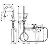 Hansgrohe Aqittura M91 76803670 Смеситель для кухни высокий с выдвижным изливом, с фильтрацией (черный матовый)