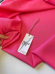 Костюмно-плательный однотонный лен с вискозой и шелком (Salvatore Ferragamo, 60%лен/30%вискоза/10%шелк, Теплый розовый, 150, 190 гр/м2)