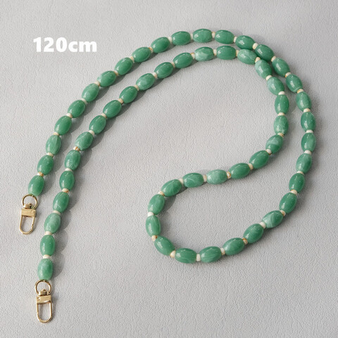 Ручка из бусин (зеленая) S-72