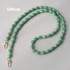 Ручка из бусин (зеленая) S-72