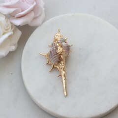 Подвеска Ракушка с позолотой 33-50 на 20-30 мм, РК043