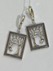 Райские яблочки (серьги из серебра)