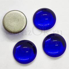 Кабошоны из стекла Cobalt яркие синие, Полусфера на StrazOK.ru