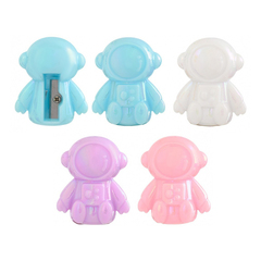 
          Точилка Basir, одинарная, серия "Космонавт", 4 цвета корпуса, 4.5*3.8 см