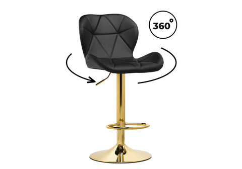 Барный стул Woodville Trio black, gold