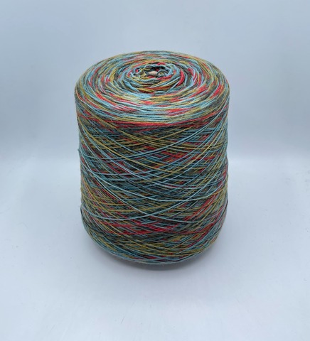 Бобинная пряжа (пр.Италия),Calinza, 420/100гр, 75% Шерсть, 25% Полиамид, цвет-Мультиколор(110). арт.36754