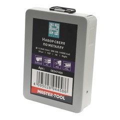 Набор сверл по металлу 1-5,9мм 50шт DIN338 HSSE-Co5 135° (мет. кейс) H-Tools 08347400