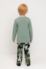 пижама  для мальчика  К 1600/эвкалипт,камуфляж с динозаврами