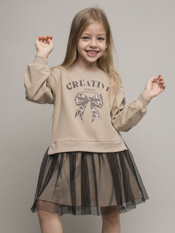 019_ОС25 Платье для девочки, мультиколор