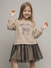 019_ОС25 Платье для девочки, мультиколор