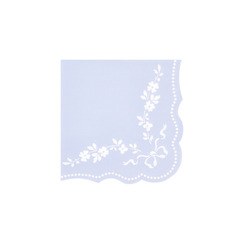 Салфетки маленькие васильковые "Рококо" 8 шт. (12,7 х 12,7 см)