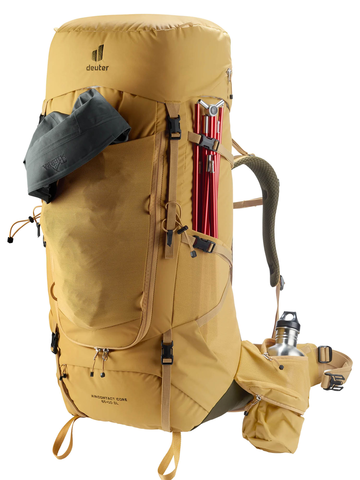 Картинка рюкзак туристический Deuter Aircontact Core 65+10 SL Savanna/Nori - 8