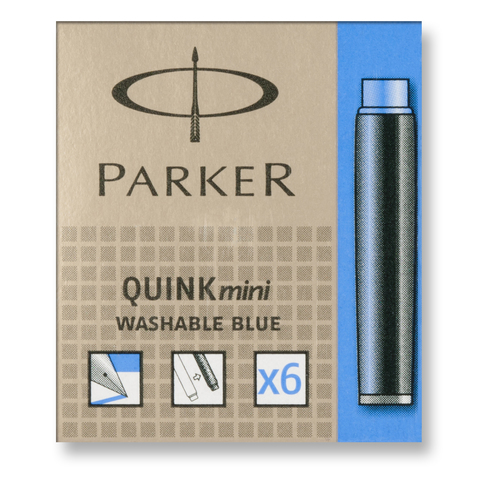 Картридж с чернилами Parker Quink MINI Z17, Washable Blue (S0767240)