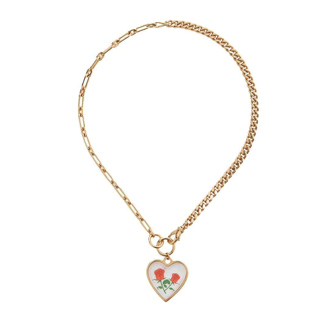 цена SAF SAFU Колье Cross My Heart Necklace