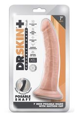 Телесный фаллоимитатор-реалистик 7 Inch Posable Dildo - 19 см. - 