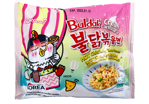 Лапша Рамен Samyang со вкусом острой курицы в соусе Карбонара, 140г