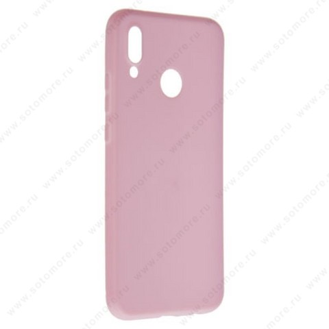 Накладка силиконовая Soft Touch ультра-тонкая для Huawei P20 Lite розовый