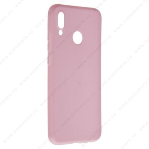 Накладка силиконовая Soft Touch ультра-тонкая для Huawei P20 Lite розовый