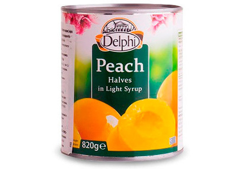 Персики в сиропе Delphi, 820г