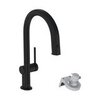 Hansgrohe Aqittura M91 76803670 Смеситель для кухни высокий с выдвижным изливом, с фильтрацией (черный матовый)