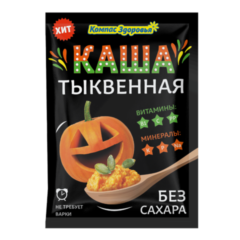 Компас здоровья Каша заварная овсяная с тыквой пак.30 г